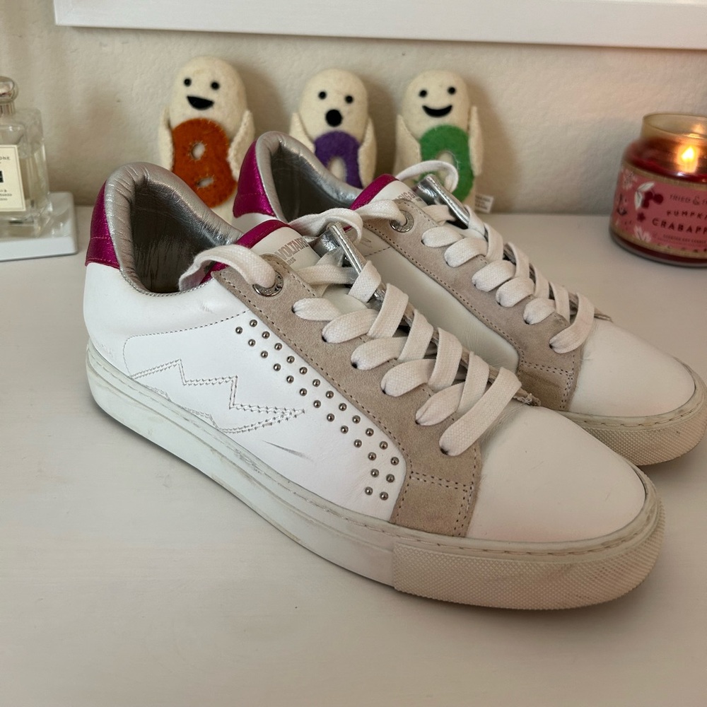 Zadig & voltarie - ZV1747 lightning bolt sneakers in blanc